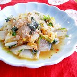 白菜とサラダほうれん草のピリリ胡麻おかか和え